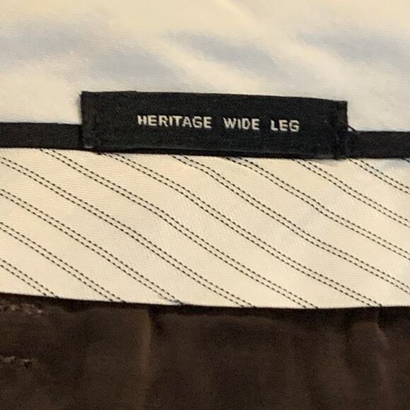 Talbots Heritage Wide Leg Womens  Pants Size 12 Trending Coco Brown Dress Pants - Picture 4 of 15